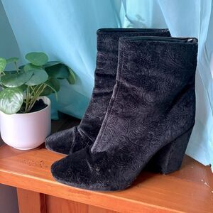 Jessica Simpson Black Velvet Boots